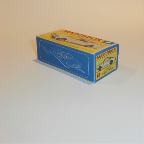 Matchbox Lesney Superfast 8 e1 Ford Mustang No Logo empty Repro F-SF2 style Box