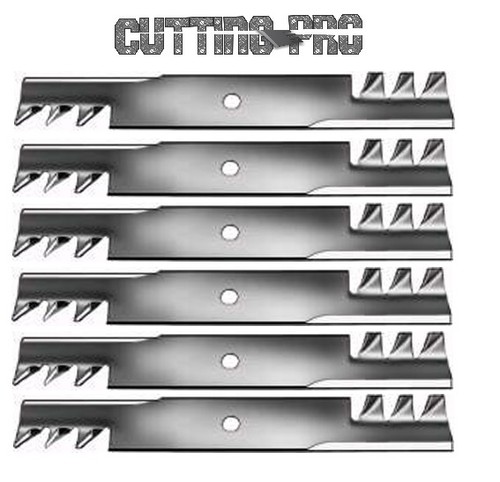 6-Pack Toothed Mulching Blades Replaces Bad Boy 038-6050-00 for 60/" deck