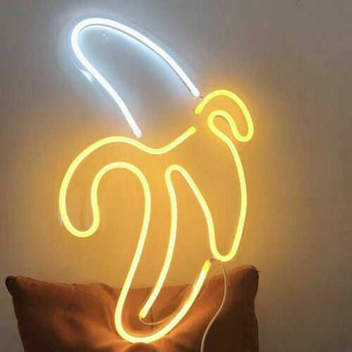 Banana LED Neon Sign Light Bar Pub Bedroom Wall Art Decor Party Birthday Gift