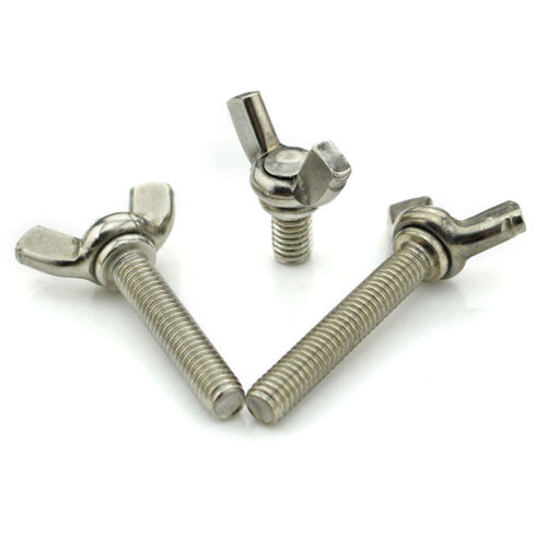 1-5Pcs M3 M4 M5 M6 304 Stainless Steel Screw Thumb Wing Hand Bolts Screws