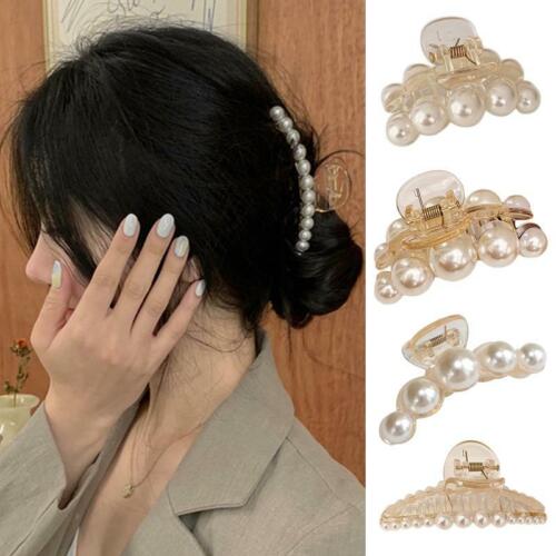 Details about  / Pearl Hair Claw Jaw Clamp Jewelry Banana Clips Styling Ponytail Holder Barrette
