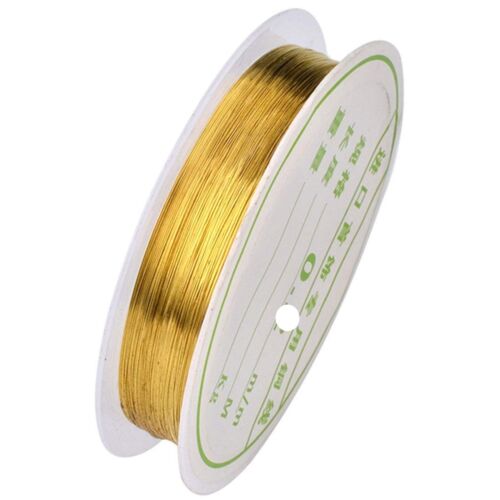 1mm 2 spools x Silver Gold Copper plated wire for Jewellery beading craft 0.2mm
