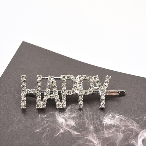 Diamond Words Letters Hair Clip Hairpin Barrette Slide Grips Jewelry Headpiece T