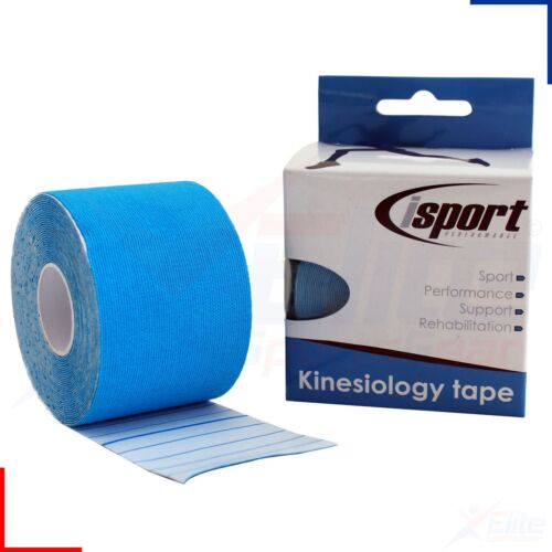 iSport kinésiologie GYM PHYSIO Muscle blessures Support BANDE 5cm x 5m Bleu