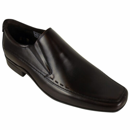 Mens Leather Base London Propelled Designer Shoe Slip On Formal Shoes Brown 6-7 
