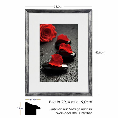 Leinwandbild canvas print Wandbil Wellness & Spa rote Rosen und Steine