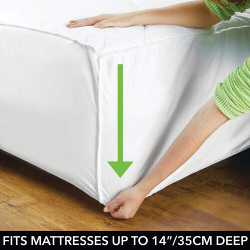 Plush Matress Topper Deep Pocket Mattress Pad Bed Cover Quilted Secure Fitted
