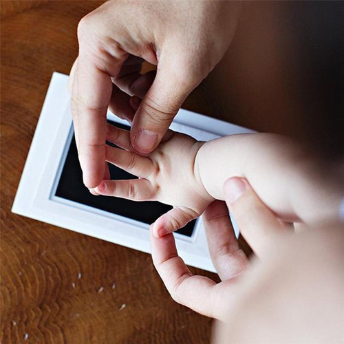 Baby Newborn Handprint Footprint Imprint Clean Touch Ink Pad Photo Frame Set DIY