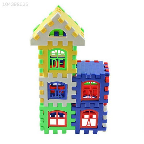 A8D0 Kid Letter House Building Blocks Developmental Toy Set Craft Gift 24Pieces