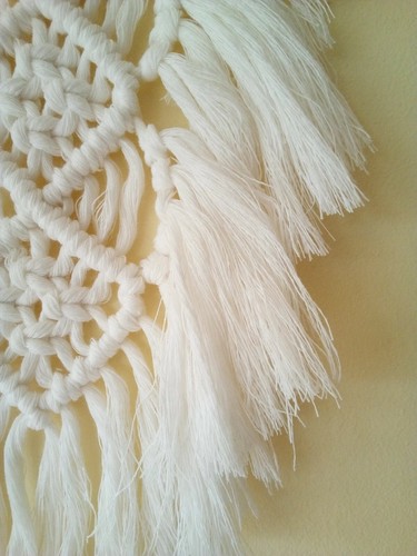 Handmade bohemian macrame wall hanging cotton yarn home decor art vintage gift