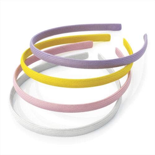 Set of 4 Plain Coloured Fabric Alice Bands Headbands Hair Bands Accessories