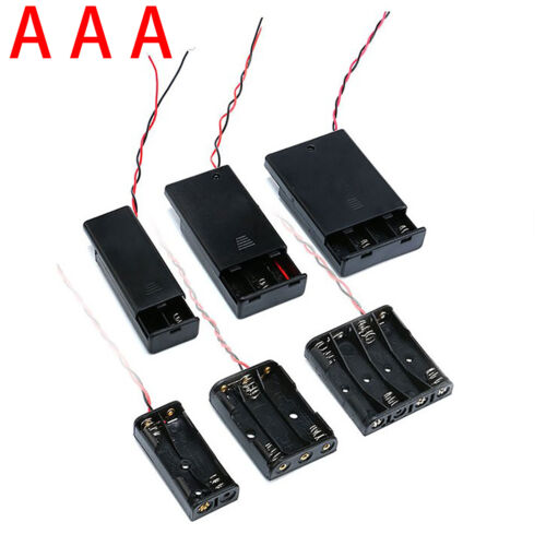 3 AAA 2 AAA 4 AAA Battery Holders Case Box Storage With Wire Battery Holders 
