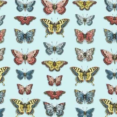 Andover Vintage Journal 1576 1 Butterflies BTY Cotton Fabric 