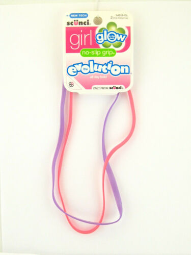 Details about   SCUNCI GIRL NO SLIP GRIP GLOW IN THE DARK HEAD BANDS 2 PCS. 94518-GL 