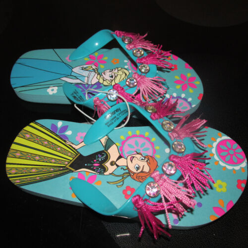 NWT Disney Frozen Flip Flops Sandals Shoes Elsa Anna 13 1 Blue Pink Princess New
