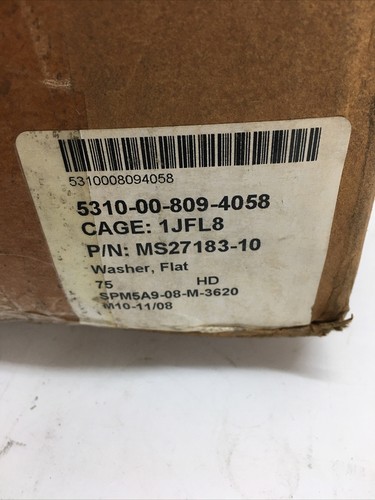 Flat Washer MS27183-10 Steel Lot of 100