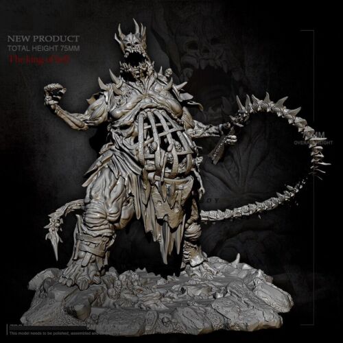 75mm Resin Figures Model Kit The King Of Hell Unpainted Unassembled Resin Model