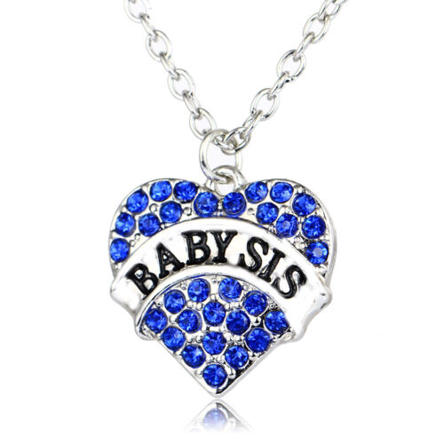Crystal Heart Charm Pendant Necklace Chain Women Men Xmas Jewelry Best Friends