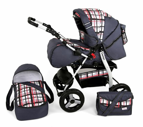 Kombikinderwagen Deep Baby 3in1 babyschale sofort lieferbar in vielen Farbe