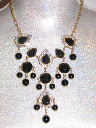 NWT LILLY PULITZER SWEETHEART NECKLACE BLACK ONYX BAUBLE GEMS /& STONES BEAUTY!!!