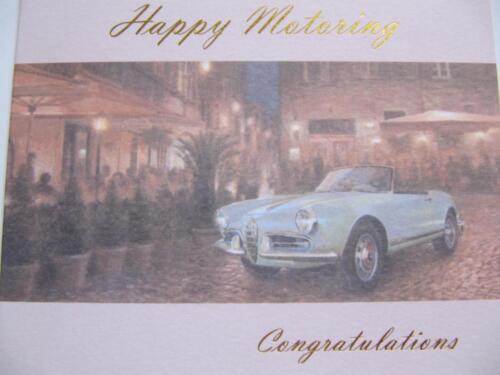 SUPER FAST ALFA ROMEO CONVERTIBLE YOUVE PASSED YOUR DRIVING TEST GREETING CARD