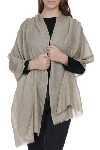 Ultra Soft Warm Scarf 85% M Wool 15% Silk Womens Mens Pashmina Made In Kashmir 