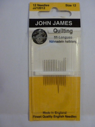 John James Calidad Quilting Agujas 12 agujas de coser tamaño 12 JJ12012