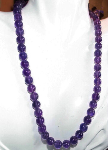 Long 18" 50" 6mm 8mm 10mm Russican Amethyst Gemstones Round Beads Necklace AAA 