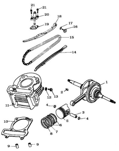 TIMING CHAIN GUIDE BOLT FOR CHINESE SCOOTERS WITH 150cc GY6 MOTORS CAMSHAFT