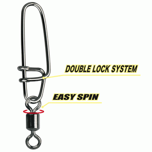 Gamakatsu Hyper S-Snap Wirbel with H-Swivel Black Nickel