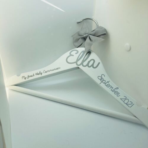 Kids Size Personalised  Hangers First Day At School //Holy Communion//Any Logo