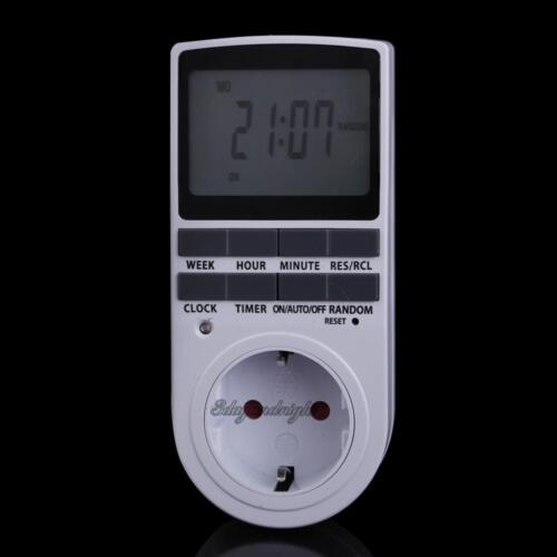 Digital LCD Display 7 Day 24 Hour Timer Switch Socket EU US Plug-in Programable 