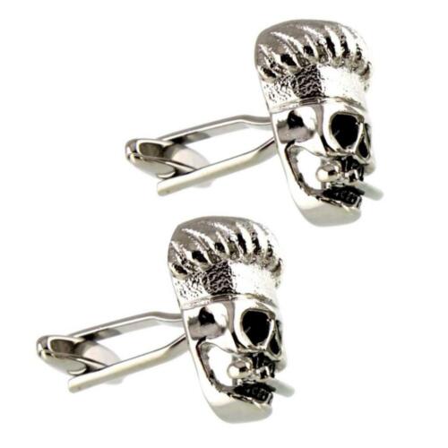Details about   Skull cufflinks-chef cook free or apparent mechanism bushing show original title 