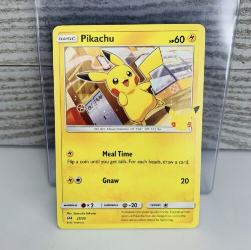 Pikachu 25/25 NON-HOLO Pokemon Card 25th Anniversary McDonalds Promo 2021 