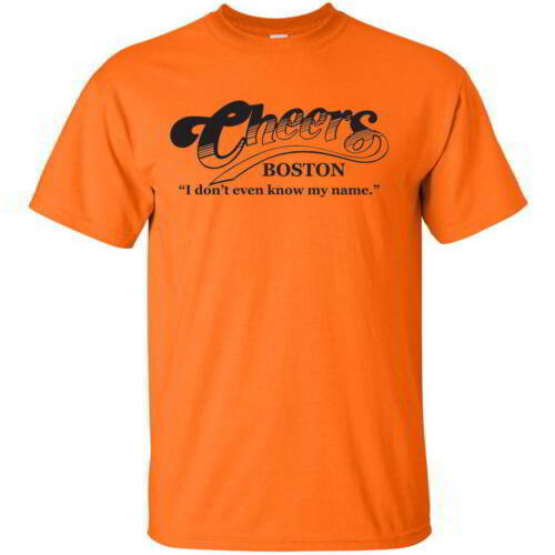 Short Sleeve T-Shirts /"Cheers Boston/" Funny Party Bar Tv Show Drinking Mens Tees