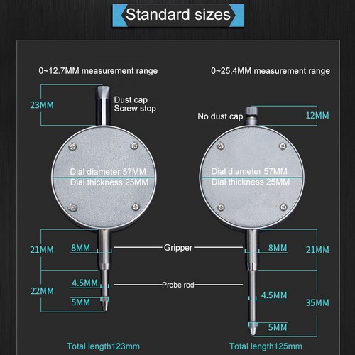 LCD Digital Dial indicator DTI 0.01mm 0.0005 /'/' Range 0-12.7mm Clock Gauge