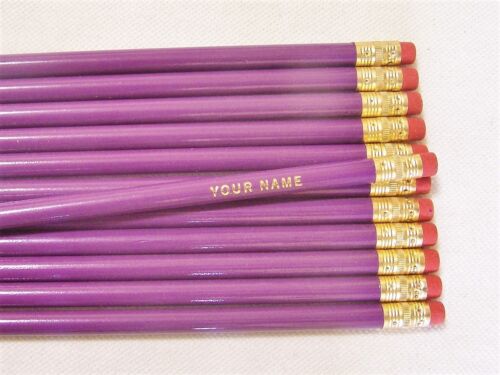 24 Round "LIGHT PURPLE"  Personalized Pencils 