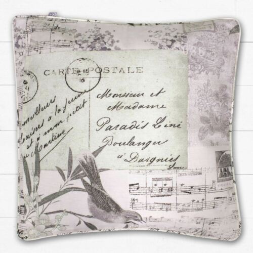 Catherine Lansfield Vintage Postcard Filled Cushion Natural 45 x 45 cm
