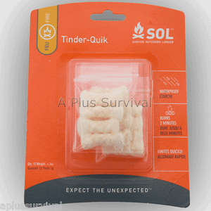 Tinder Quik Spark Lite Fire Starter Refills Camping Survival Emergency Kits