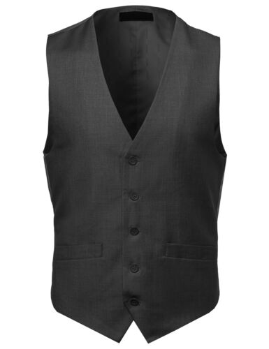 FashionOutfit Men/'s Classic Fit Solid Wedding Suit Tuxedo Dress Vest Waistcoat