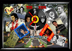 not cd clock #Personalised Elvis Presley Wall Framed clock Perfect Birthd 10