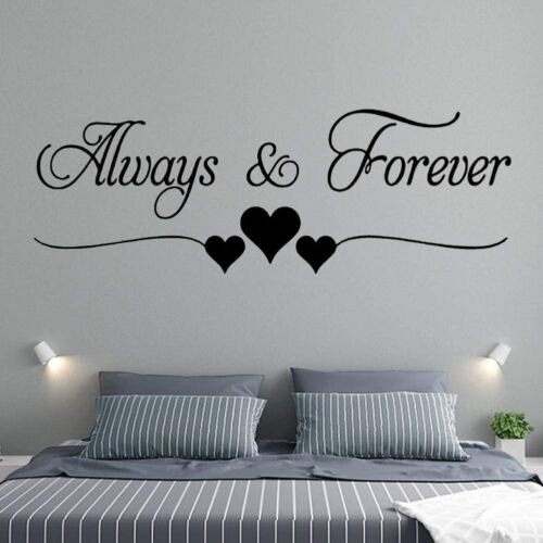 Wall Decal Always /& Forever Art Vinyl Decor Stickers for Bedroom and Living Room