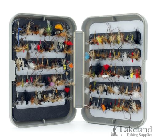 Mixed Trout Fishing Flies Wet Dry Nymph Buzzers Size 8 10 12 14 16 G Fly Box 