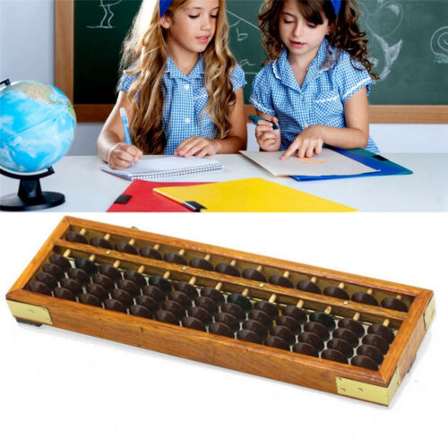 Japanese Soroban Abacus Wooden Frame Beads Classic Ancient Student Calculator