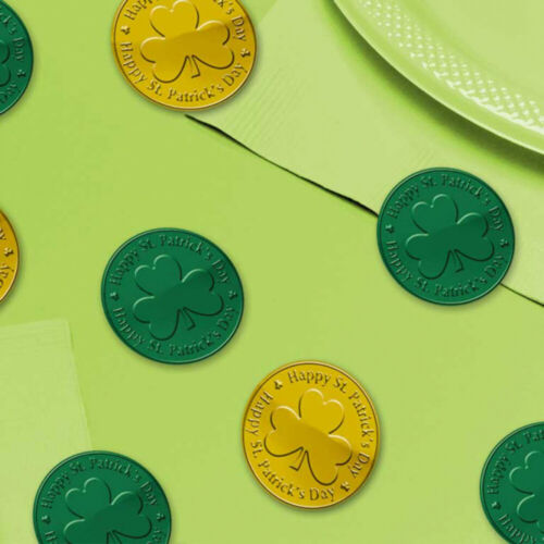 St Patricks Día Confeti De Mesa chispas monedas de oro Verde Suerte Decoración Irlandés