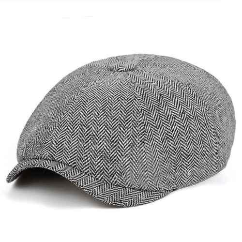Winter Hat Cap Men/'s Peaky Blinders Hat Tweed Newsboy Flat Boy Gatsby Wool Baker
