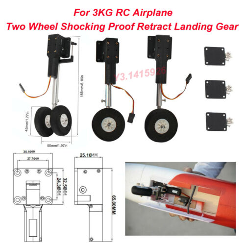 Two Wheel Shocking Proof Retract Landing Gear Protective Set For 3KG RC Airplane 