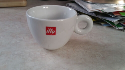 Illy Logo White Red Cappuccino Coffee Cups Mugs 4 