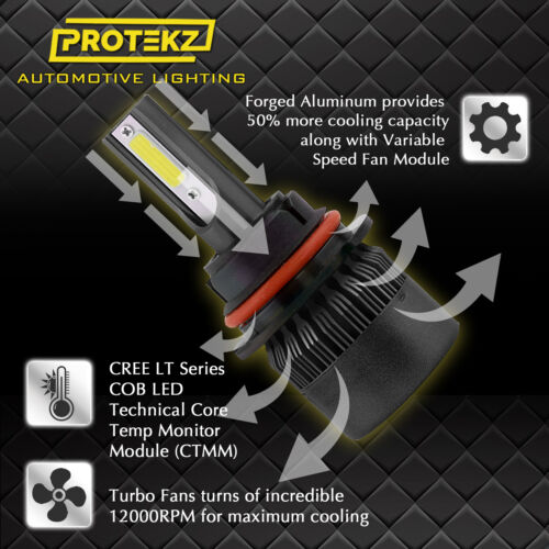 Protekz LED Headlight Kit 2 Bulbs CREE 9005 6000K for 2016-2019 Dodge Durango 