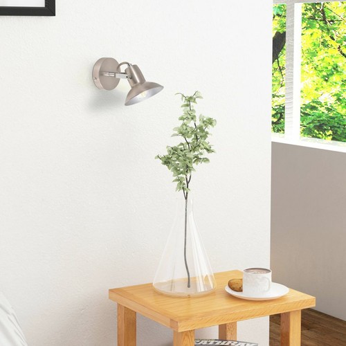 vidaXL 2x Wandleuchte Silber Wandlampe Wandspot Wohnzimmer Lampe Wandstrahler